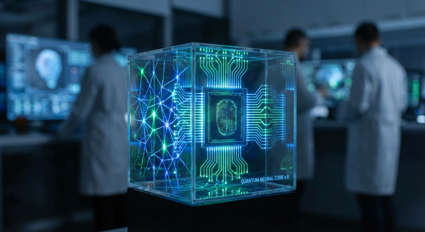 Conceptual image of an advanced AI processor.